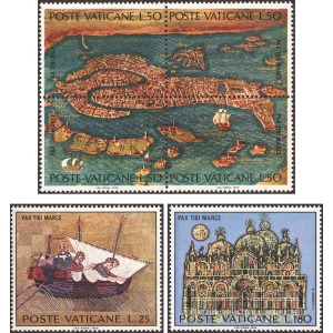 VATICANO - 1972 - Salviamo Venezia - 4 v. in blocco + 2 v.