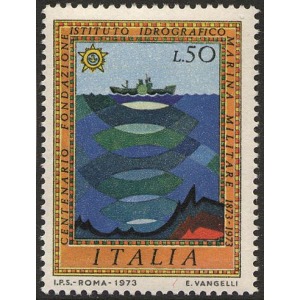 ITALIA - 1973 - 100° dell'Istituto Idrografico della Marina Militare - 1 v.