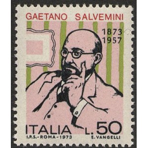 ITALIA - 1973 - 100° della nascita di Gaetano Salvemini - 1 v.