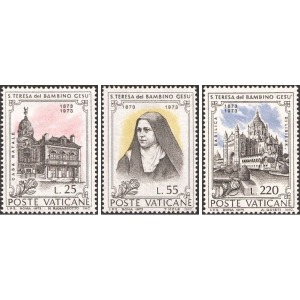 VATICANO - 1973 - 100° della nascita di Santa Teresa del Bambino Gesù - 3 v.