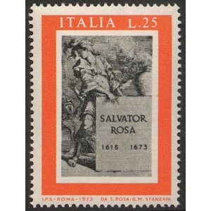 ITALIA - 1973 - 300° della morte di Salvator Rosa - 1 v.