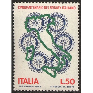 ITALIA - 1973 - 50° del Rotary Italiano - 1 v.