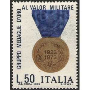 ITALIA - 1973 - 50° dell'Associazione Gruppo Medaglie d'Oro al Valor Militare - 1 v.