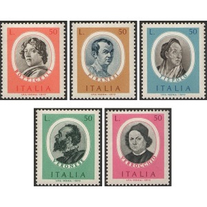 ITALIA - 1973 - Artisti italiani I serie - 5 v.