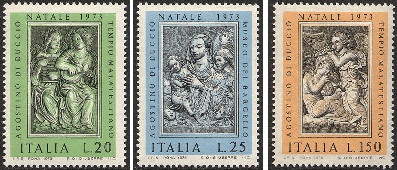 1973 Natale 3 v. Italia ITALIA - 1973 - Natale - 3 v.