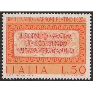 ITALIA - 1974 - 2000° della morte di Marco Terenzio Varrone - 1 v.