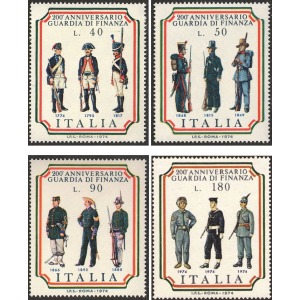 ITALIA - 1974 - 200° della Guardia di Finanza - 4 v.
