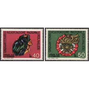 ITALIA - 1974 - 50° dell'Associazione Nazionale Bersaglieri - 2 v.