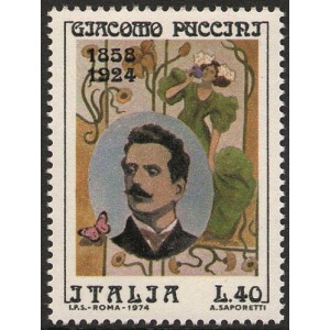 ITALIA - 1974 - 50° della morte di Giacomo Puccini - 1 v.