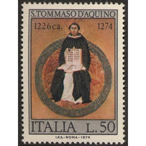 ITALIA - 1974 - 700° della morte di San Tommaso D'Aquino - 1 v.