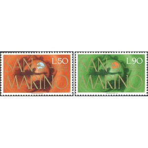 SAN MARINO - 1974 - Centenario dell'Unione Postale Universale - 2 v.