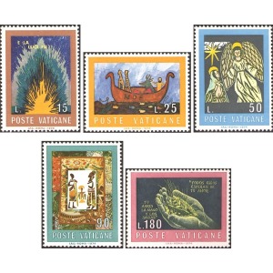 VATICANO - 1974 - Concorso artistico su la Bibbia - 5 v.