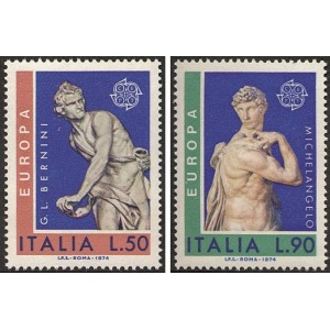 ITALIA - 1974 - Europa: Sculture - 2 v.