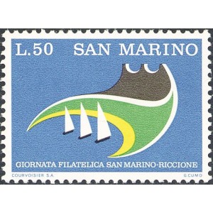 SAN MARINO - 1974 - Giornata filatelica San Marino-Riccione - 1 v.