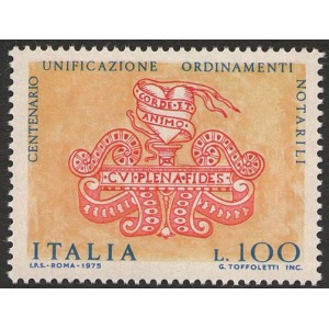 ITALIA - 1975 - 100° della legge organica del Notariato - 1 v.