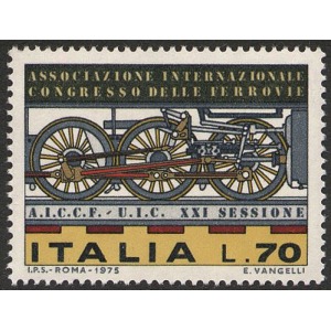 ITALIA - 1975 - 21° sessione dell'Associazione del Congresso delle Ferrovie - 1 v.