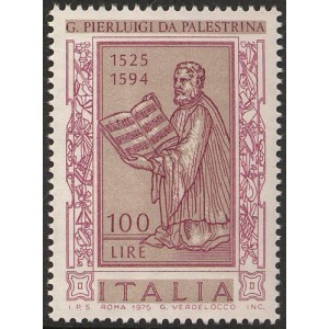 ITALIA - 1975 - 450° della nascita di Giovanni Pierluigi da Palestrina - 1 v.