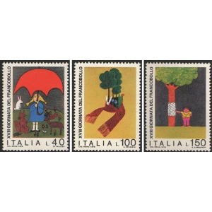 ITALIA - 1976 - 18° Giornata del Francobollo - 3 v.