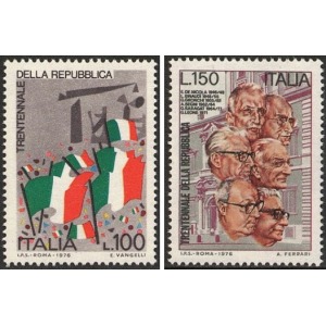 ITALIA - 1976 - 30° della Repubblica - 2 v.