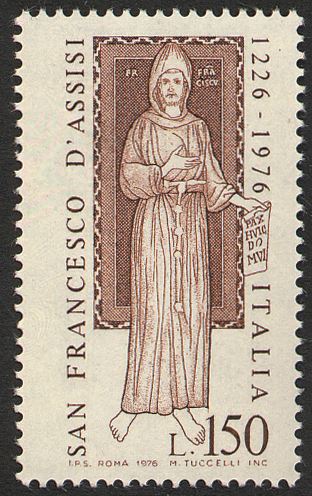 1976 750° della morte di San Francesco d Assisi 1 v. Italia ITALIA - 1976 - 750° della morte di San Francesco d'Assisi - 1 v.