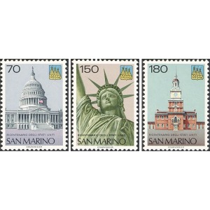 SAN MARINO - 1976 - Bicentenario degli USA - 3 v.