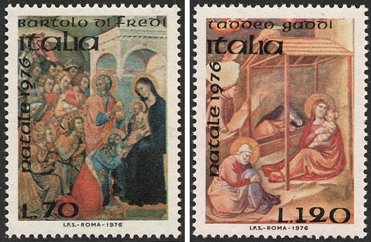 1976 Natale 2 v. Italia ITALIA - 1976 - Natale - 2 v.
