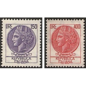 ITALIA - 1976 - Siracusana 150 L. e 400 L. - 2 v.