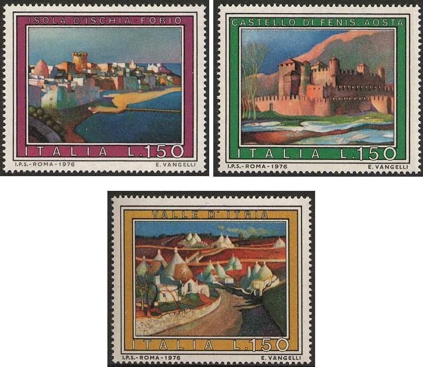 1976 Turistica III serie 3 v. Italia ITALIA - 1976 - Turistica III serie - 3 v.
