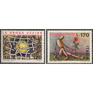 ITALIA - 1977 - Campagna contro la Droga - 2 v.