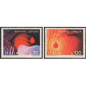 ITALIA - 1977 - Donatori di sangue - 2 v.