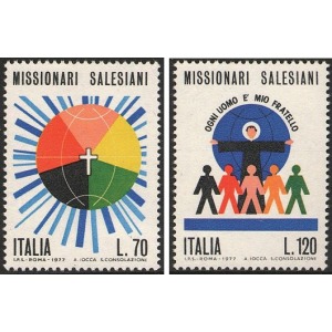 ITALIA - 1977 - Missionari Salesiani - 2 v.