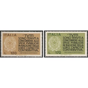 ITALIA - 1977 - Propaganda per la fedeltà contributiva - 2 v.