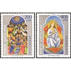VATICANO - 1977 - Solennità dell'Assunzione - 2 v.