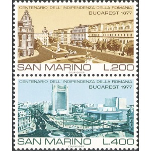 SAN MARINO - 1977 - Vedute di Bucarest - 2 v. in coppia