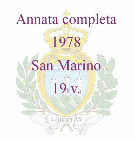 1978 Annata completa 19 v. San Marino SAN MARINO - 1978 - Annata completa - 19 v.
