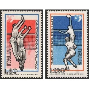ITALIA - 1978 - Campionati mondiali di pallavolo - 2 v.