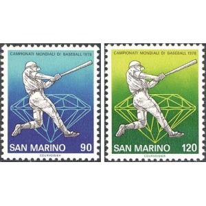 SAN MARINO - 1978 - Campionato mondiale di baseball - 2 v.