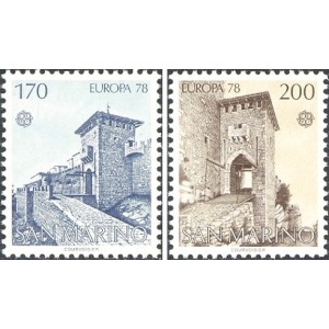 SAN MARINO - 1978 - Europa: Monumenti - 2 v.