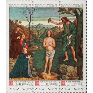 S.M.O.M. - 1978 - San Giovanni Battista - 1 MF da 10 trittici