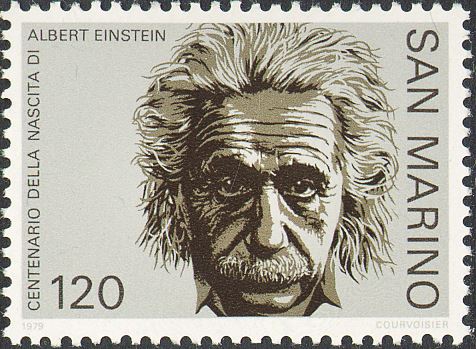 1979 100° della nascita di Albert Einstein 1 v. San Marino SAN MARINO - 1979 - 100° della nascita di Albert Einstein - 1 v.