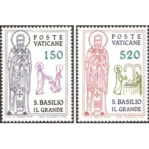 VATICANO - 1979 - 1600° della morte di San Basilio il Grande - 2 v.