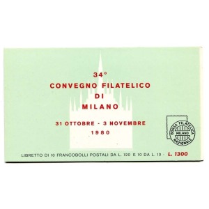 ITALIA - 1980 - 34° Convegno filatelico di Milano (FORLANINI) - 1 libretto