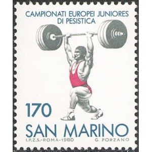 SAN MARINO - 1980 - Campionato europeo juniores disollevamento pesi - 1 v.