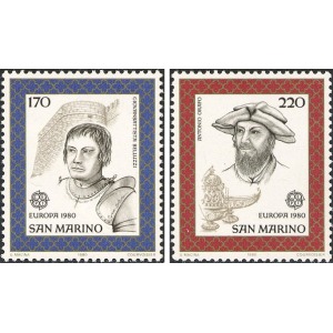 SAN MARINO - 1980 - Europa: Personaggi celebri - 2 v.