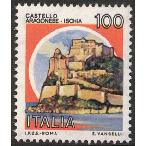 ITALIA - 1980 - VARIETÀ Castelli d'Italia 100 L. (dent. 13 ¼) - 1 v.