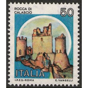 ITALIA - 1980 - VARIETÀ Castelli d'Italia 50 L. (dent. 13 ¼) - 1 v.