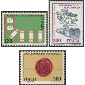 ITALIA - 1981 - 23° Giornata del Francobollo - 3 v.