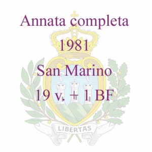 SAN MARINO - 1981 - Annata completa - 19 v. + 1 BF