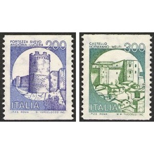 ITALIA - 1981 - Castelli d'Italia per distributori automatici 200 L. e 300 L. - 2 v.