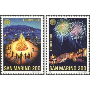 SAN MARINO - 1981 - Europa: Folclore - 2 v.